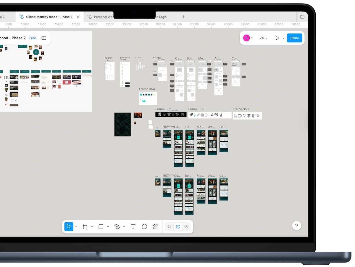 Billy Nightingale using Figma for web design