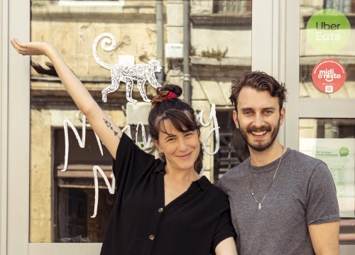Portrait of Matt and Jenny the owners of Monkey Mood restaurant, billy nightingale web design client