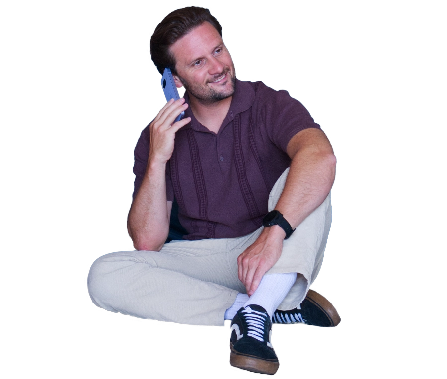 Billy Nightingale - web designer and developer discussing website creation with clients